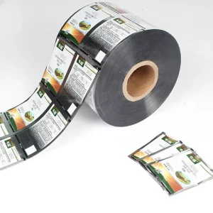 Custom Printed Plastic Packaging Aluminum Foil Food Packaging Film Plastic Laminated Sachet Packing Film Roll for Snack