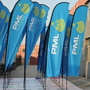 Custom Printed Polyester Beach Feather Pennant Flag Professional Business Brand Advertising High Visibility Outdoor Promotional