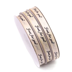 Custom Printed Polyester Ribbon for Gift Wrapping 10mm 3/8 Inch Width OEM Service