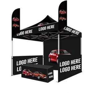 Custom Printed Pop Up Advertising Tent Aluminum Frame Folding Design Waterproof Windproof Custom Color Options for Trade Shows