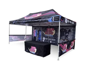 Custom Printed Pop Up Advertising Tent Durable Outdoor Folding Tent for Trade Shows Promotional Events Fireproof