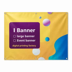 Custom Printed Portable Vinyl Banner Large Format Digital Printing Event Backdrop Full Color Advertising Sign Metal Grommets