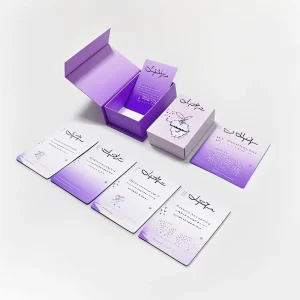 Custom Printed Positive Affirmation Cards with Magnetic Box Eco Friendly Durable Memory Card Game for Family Use