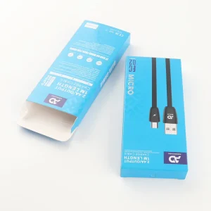 Custom Printed Recyclable Phone Accessory Packaging Box for Data Cable Retail Display