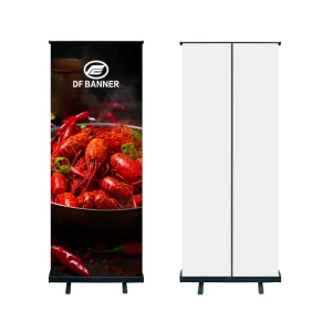 Custom Printed Roll Up Banner Stand Black Reusable and Waterproof Display for Advertising for Promotions Exhibitions