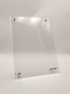 Custom Printed Solid Acrylic 5mm Thick For Table Menu Card Holder Smooth Seamless Edge Easy Assembly Acrylic Sign Display