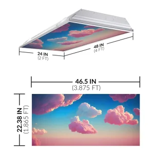Custom Printed Stretch Ceiling Film Home Decoration Fluorescent Light Covers for Classroom Vinyl Polyester DIY Retractable
