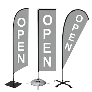 Custom Printed Teardrop Banner Flag Full Color Digital Printing Durable Portable Grand Openings Brand Activation Promotional