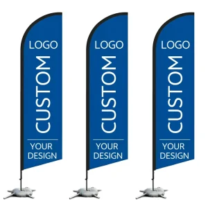 Custom Printed Teardrop Pennant Banner Flag Double Sided Lightweight Waterproof Auto Show Exhibition Brand Promotion