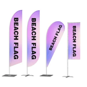 Custom Printed Teardrop Pennant Banner Flag Full Color Long Lasting Vibrant Print Music Concert Live Show Advertising