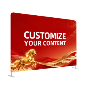 Custom Printed Tension Fabric Backdrop Pop up Banner Trade Show Folding Popup Banner 10 ft X 8 ft Pop up Straight Display