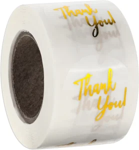 Custom Printed Transparent Roll Labels Self-Adhesive Clear Waterproof Gold Foil Vinyl for Packaging & Logo Display