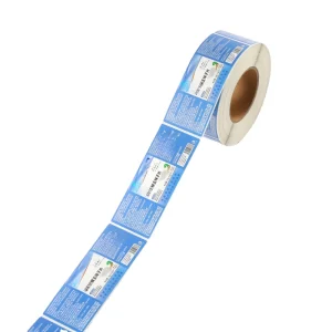 Custom Printed Transparent Roll Self Adhesive Private Sticker Durable Holographic Oil Proof Packaging Labels