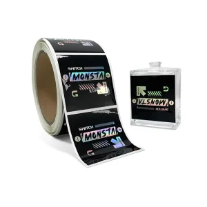 Custom Printed Vinyl Adhesive Waterproof Labels Holographic Roll Stickers for Perfume Packaging