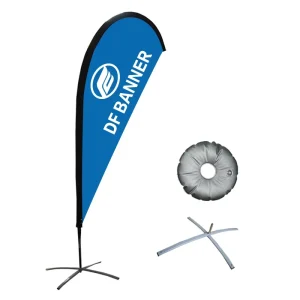Custom Printed Walking Beach Flag Waterproof Windproof Outdoor Promotional Banner Trade Show Event Use