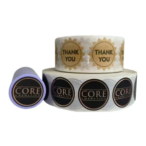 Custom Printed Waterproof Vinyl Adhesive Stickers for Skin Care Perfume Lipstick & Lotion Packaging Roll Labels