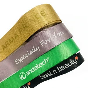 Custom Printed logo Personalized Satin Ribbon Gift Ribbon
