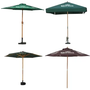 Custom Printing 1.8m 3m Outdoor Sun Umbrella Waterproof Sunshade Square Round Beach Advertising Parasol