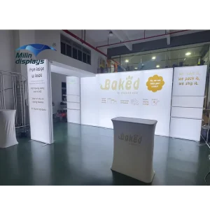 Custom Printing 10x10ft 20x20ft SEG Fabric Light Box Trade Show Booth Advertising Led Light Box Wall