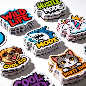Custom Printing Adhesive Vinyl Stationary Sticker Happy Birthday Stickers Motivational Stickers