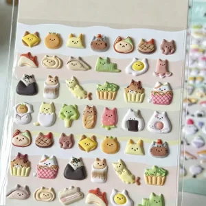 Custom Printing Cartoon Puffy Sticker Full Color Digital Print for Photo Album and Scrapbook Embellishment