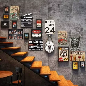 Custom Printing Embossed Decorative Vintage Wall Decor Poster Metal Tin Signs Tin Plate