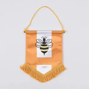 Custom Printing Football Pennant Exchange Soccer Club Polyester Satin Decoration Wall Hanging Flag with Your Logo
