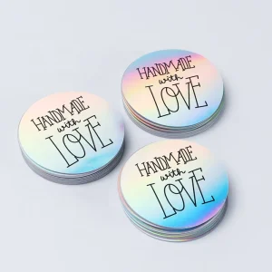 Custom Printing High Quality Holographic Sticker Paper Laser Waterproof Label Printable Adhesive Die Cut Label Press
