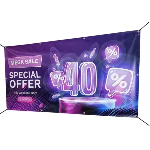 Custom Printing Large Size Fabric Streamer Banner Flex Banners Outdoor Wall Backdrop Advertising