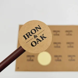 Custom Printing Logo Adhesive Labels Stickers High Quality Circle Kraft Paper Anti counterfeit Waterproof Promotion Gift