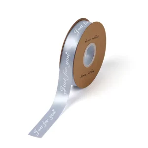 Custom Printing Logo Decoration Packaging Roll Polyester Satin Ribbon