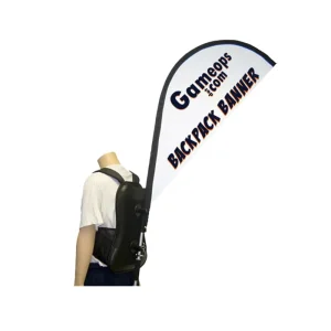 Custom Printing Outdoor Promotional Marketing Advertising Running Feather Teardrop Backpack Flag and Banner