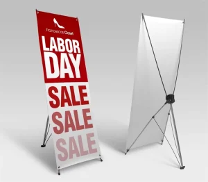 Custom Printing Portable Advertising X Stand Banner Roll up Banner Korean X Banner Adjustable Outdoor Advertising Display