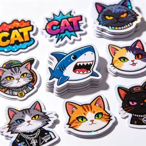 Custom Printing Pvc Vinyl Adhesive Waterproof Label Sticker Domed Die Cut logo Sticker 3d Drip Glue Kiss Cut Sticker