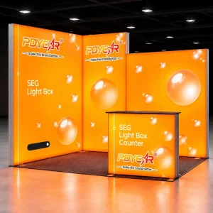 Custom Printing SEG PVC Advertising Light Box Fabric Banner Stands Backlit Display LED Lightbox For Exhibition Event