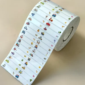 Custom Printing Self Adhesive Colorful Name Tag Sticker Durable White Vinyl PVC Self Adhesive Waterproof Die Cut Stickers