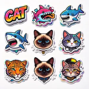 Custom Printing Self Adhesive Vinyl Paper Doll Sticker Cut Crease Sticker Guitar Stickers