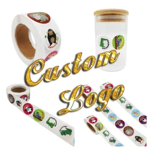 Custom Printing Self Adhesive Waterproof Vinyl Cartoon Animal Decoration Sticker Label Roll for Cute Toy Game
