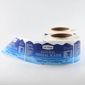 Custom Printing Service Waterproof Vinyl Adhesive Water Bottle Sticker Labels for Plastic Bottles