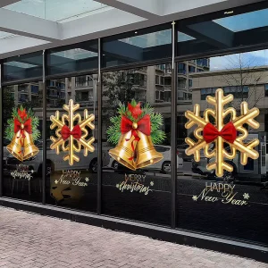 Custom Printing Static Stickers Christmas Removable Electrostatic Glass Sticker Window Die Cut Vinyl Stickers