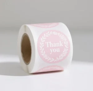 Custom Printing Thank You Self Adhesive Stickers Synthetic Paper Label Stickers for Packaging