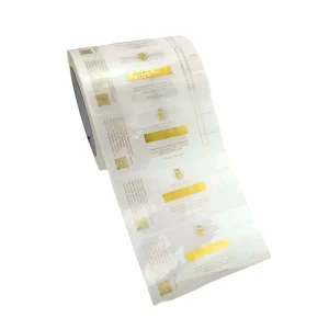 Custom Printing Vinyl PVC Labels Clear Transparent Shiny Gold Foil Stamping Self Adhesive Packaging Labels Sticker