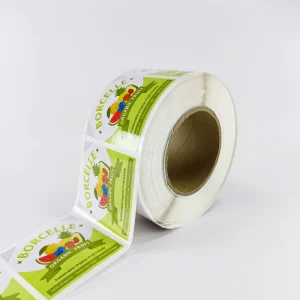 Custom Printing Waterproof Durable Label Glossy Logo Adhesive Vinyl Label Stickers Roll or Packaging Roll Labels Private Sticker