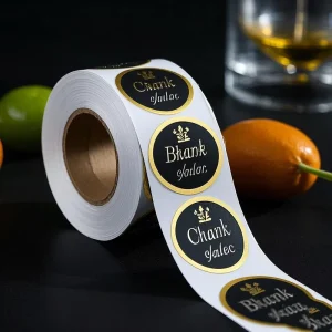 Custom Printing Waterproof Logo Vinyl Cosmetics Label Gold Foil Shampoo Stickers Roll Self adhesive Packaging Labels