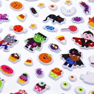 Custom Printing Waterproof Transparent Background Kiss Cut Epoxy Puffy Sticker Sheet Bubble Sticker Sheets