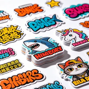 Custom Printing Waterproof Vinyl Label Kiss Cut Stickers Matte Travel Stickers Domed Stickers