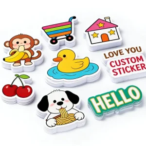 Custom Printing Waterproof Vinyl Stickers Die Cut Label Logo Stickers Adhesive PVC Label Sticker