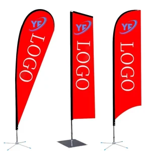 Custom Printing of Your Own Designs DIY OEM Polyester Aluminum Flagpoles Custom Beach Flags One stop Service