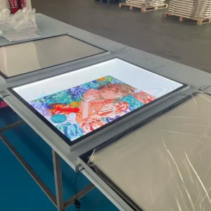 Custom Professional Slim Magnetic Panel Aluminum Frame Restaurant Menu LED Advertising Display Light Box