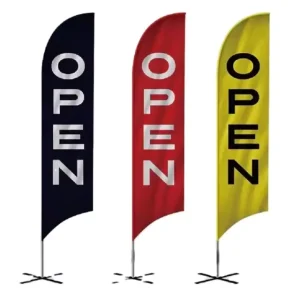 Custom Promotion Feather Teardrop Polyester Flag Portable Advertising Beach Flag